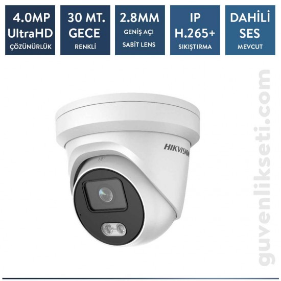Hikvision DS-2CD1347G0-LUF 4MP IP ColorVu Dome Kamera